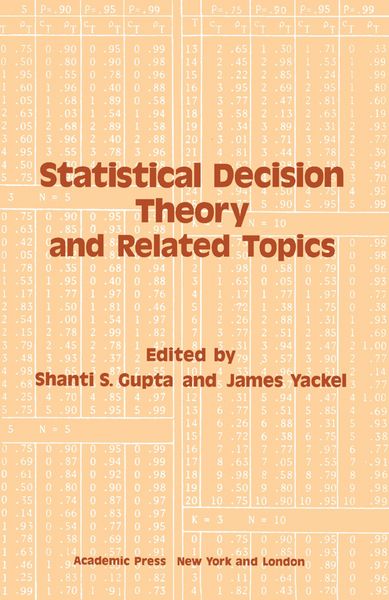 Produktbild: Statistical Decision Theory and Related Topics