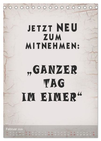 Produktbild: Ziemlich schlecht gelaunt (Tischkalender 2026 DIN A5 hoch), CALVENDO Monatskalender
