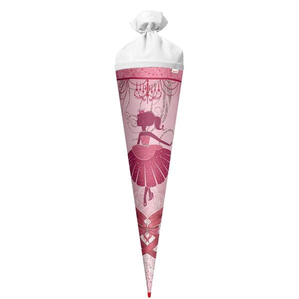 Roth Schultüte Ballerina Glitter rund Filzverschluss 70cm