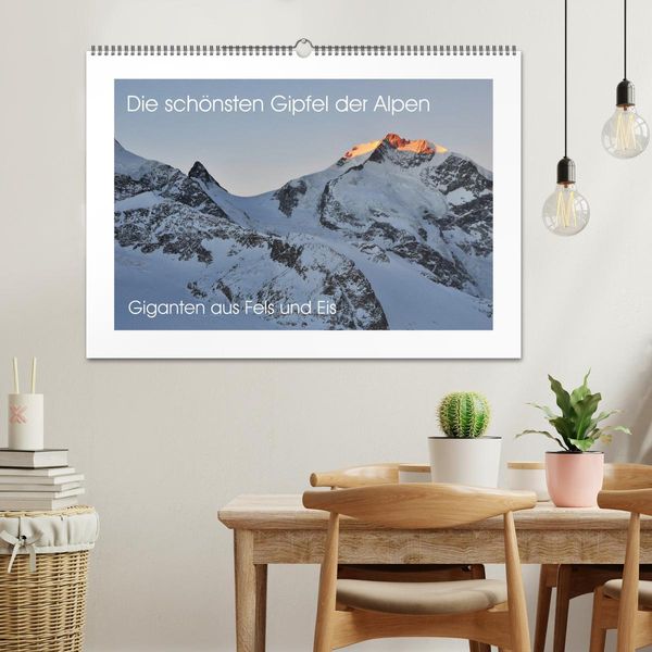 Produktbild: Die sch&ouml;nsten Gipfel der Alpen - Giganten aus Fels und Eis (Wandkalender 2026 DIN A2 quer), CALVENDO Monatskalender