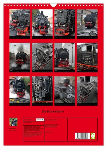 Produktbild: Die Brockenbahn (Wandkalender 2027 DIN A3 hoch), CALVENDO Monatskalender