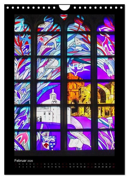 Produktbild: Kirchenfenster - Sakrale Glaskunst (Wandkalender 2026 DIN A4 hoch), CALVENDO Monatskalender