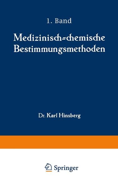 Produktbild: Medizinisch-chemische Bestimmungsmethoden