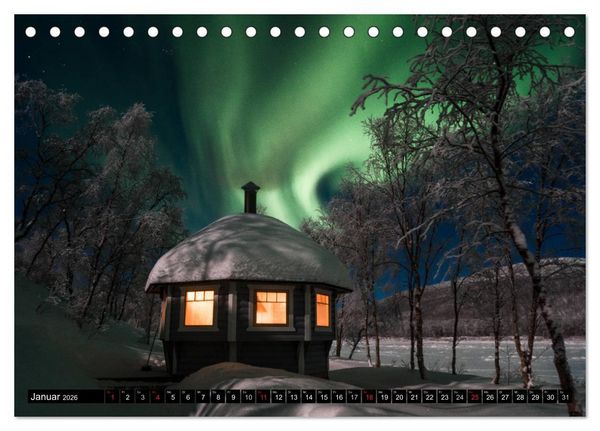 Produktbild: Wundersch&ouml;nes Finnisch - Lappland (Tischkalender 2026 DIN A5 quer), CALVENDO Monatskalender