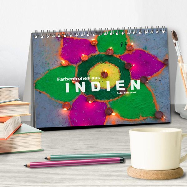 Produktbild: Farbenfrohes aus Indien (Tischkalender 2026 DIN A5 quer), CALVENDO Monatskalender