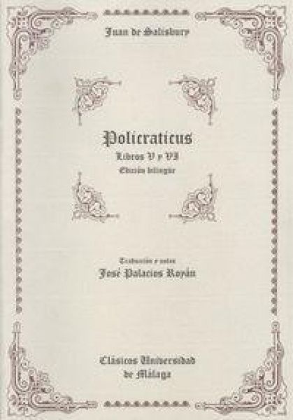 Produktbild: Policraticus : libros V y VI : edici&oacute;n bibling&uuml;e
