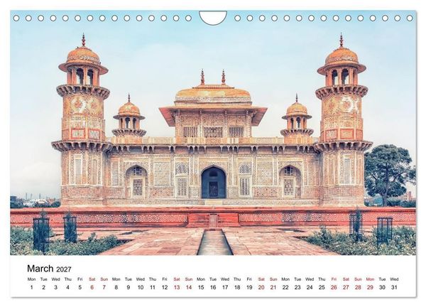 Produktbild: Wonderful India (Wall Calendar 2027 DIN A4 landscape), CALVENDO 12 Month Wall Calendar