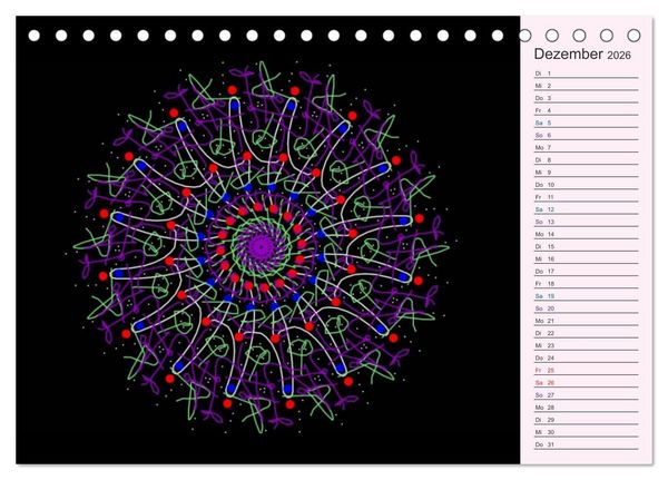 Produktbild: Filigran - Mandalas (Tischkalender 2026 DIN A5 quer), CALVENDO Monatskalender