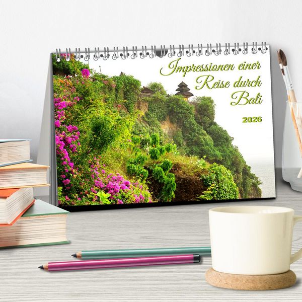 Produktbild: Impressionen einer Reise durch Bali (Tischkalender 2026 DIN A5 quer), CALVENDO Monatskalender