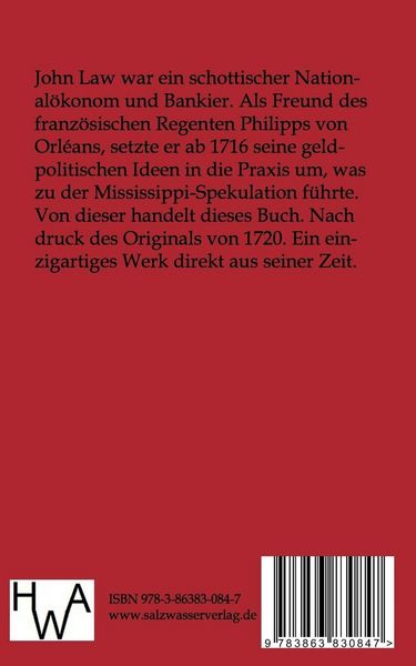 Produktbild: Anonyme Schriften betreffen die Finanzspekulationen des John Law