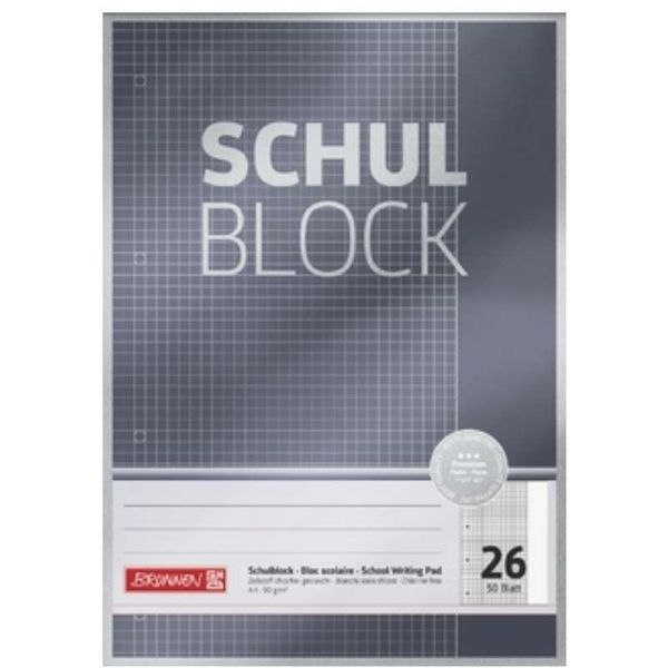 Produktbild: Brunnen Schulblock A4 Lin26 50Bl Premium