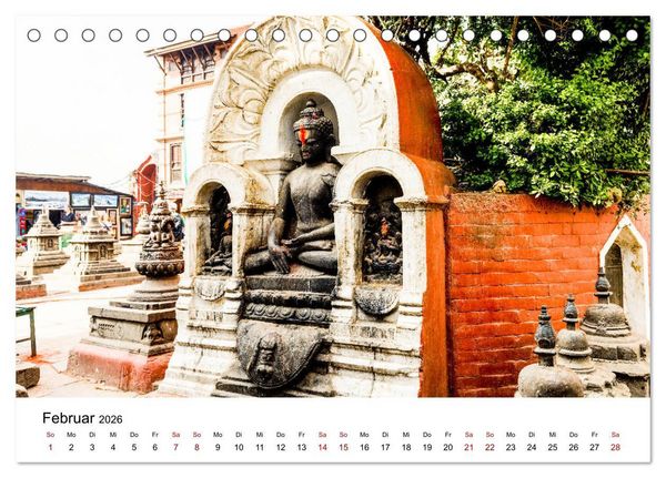 Produktbild: Impressionen aus Kathmandu (Tischkalender 2026 DIN A5 quer), CALVENDO Monatskalender