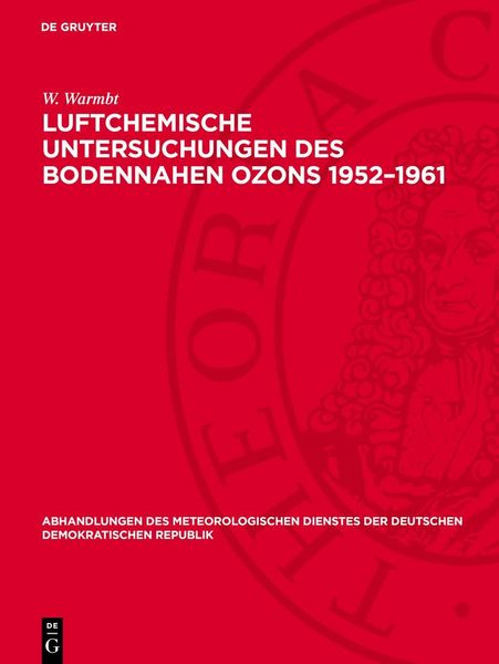 Produktbild: Luftchemische Untersuchungen des bodennahen Ozons 1952&ndash;1961