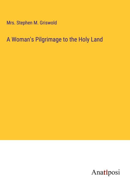 Produktbild: A Woman's Pilgrimage to the Holy Land