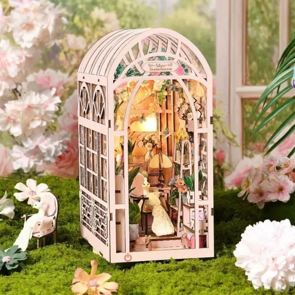 Produktbild: FiguredArt YM06 - DIY Book Nook, Mini Gew&auml;chshaus, Puzzle 167 Teile, Miniatur-Diorama
