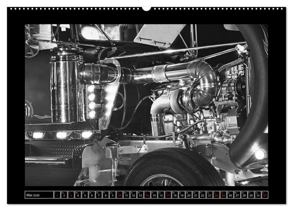 Produktbild: Kenworth W900A EXTHD - in schwarzwei&szlig; (hochwertiger Premium Wandkalender 2026 DIN A2 quer), Kunstdruck in Hochglanz