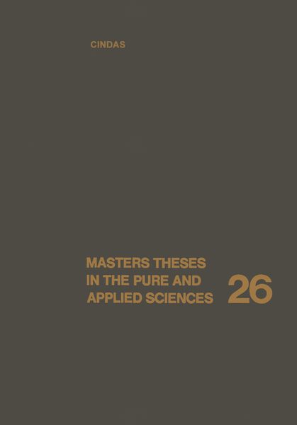 Produktbild: Masters Theses in the Pure and Applied Sciences
