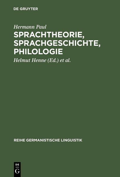 Produktbild: Sprachtheorie, Sprachgeschichte, Philologie