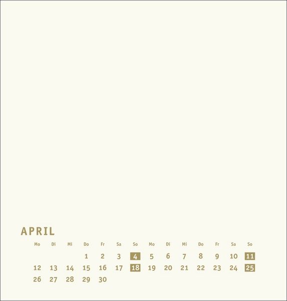 Produktbild: Premium-Bastelkalender gold mittel 2027