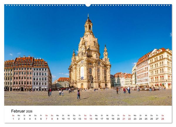 Produktbild: Dresden, Pure Eleganz an der Elbe (hochwertiger Premium Wandkalender 2026 DIN A2 quer), Kunstdruck in Hochglanz