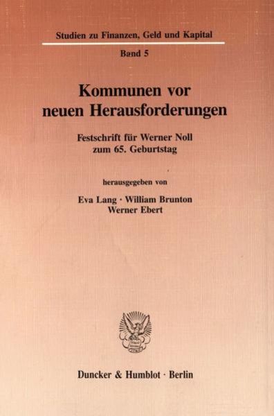 Kommunen vor neuen Herausforderungen., Taschenbuch von , Duncker & Humblot, 9783428088478