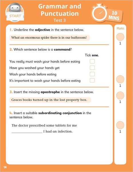 Produktbild: Grammar, Reading & Maths 10-Minute Tests Ages 8-9