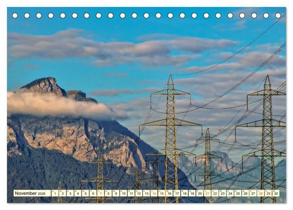 Produktbild: Strommasten - Wege des Stroms (Tischkalender 2026 DIN A5 quer), CALVENDO Monatskalender