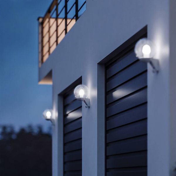 Produktbild: Steinel L 585 S 005535 Au&szlig;enwandleuchte mit Bewegungsmelder Energiesparlampe, LED E27 60 W Schwarz