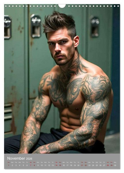 Produktbild: Masculine allure (Wall Calendar 2026 DIN A3 portrait), CALVENDO 12 Month Wall Calendar
