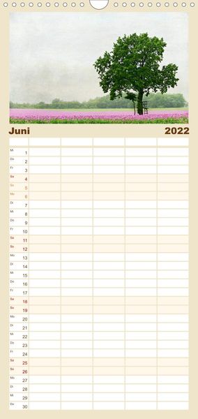 Produktbild: Familienplaner Mohnsch&ouml;nheiten (Wandkalender 2022 , 21 cm x 45 cm, hoch)