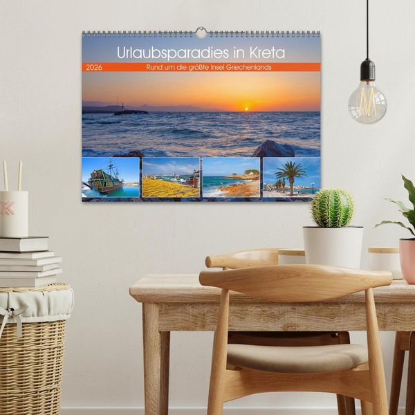 Produktbild: Urlaubsparadies in Kreta (Wandkalender 2026 DIN A3 quer), CALVENDO Monatskalender