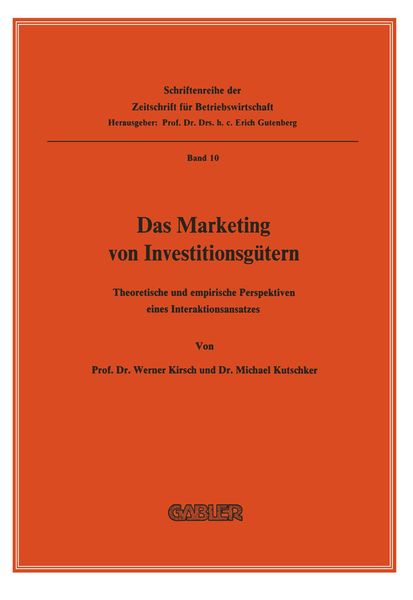 Produktbild: Das Marketing von Investitionsg&uuml;tern