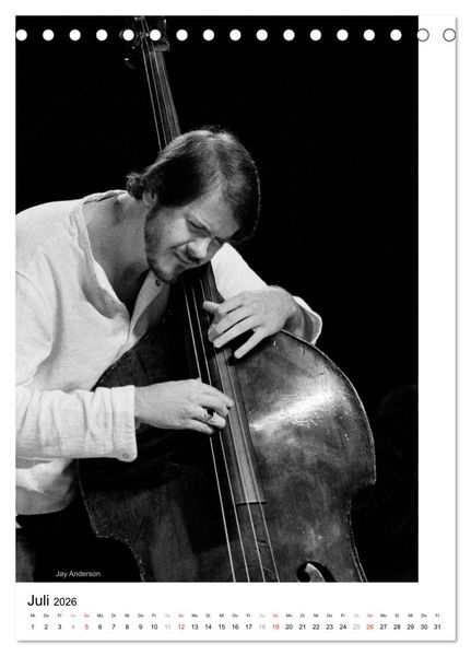 Produktbild: Jazz live (Tischkalender 2026 DIN A5 hoch), CALVENDO Monatskalender