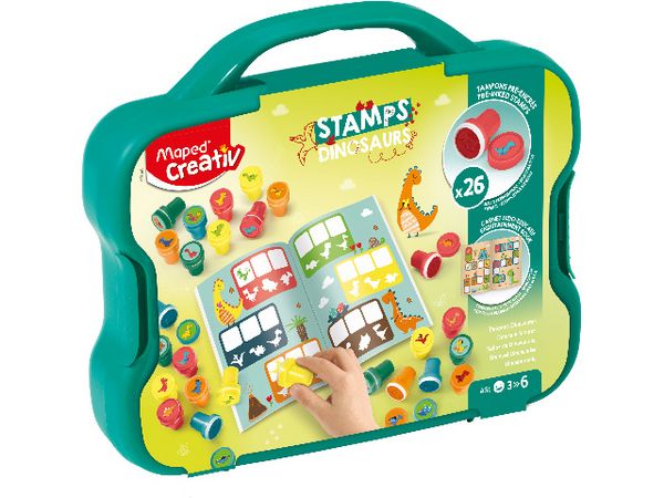 Produktbild: Maped Dino-Stempel 26 St&uuml;ck im Kunststoffkoffer