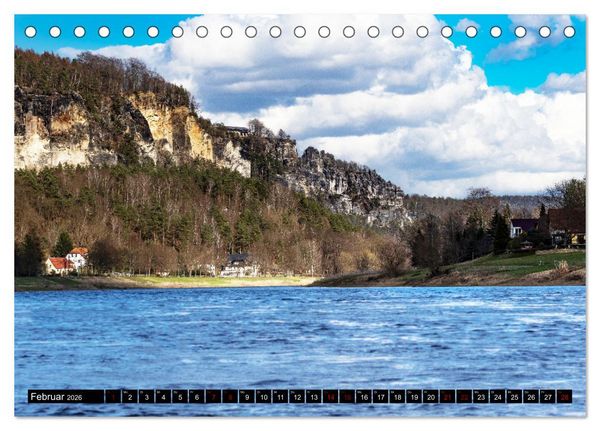Produktbild: Sachsens Landschaften (Tischkalender 2026 DIN A5 quer), CALVENDO Monatskalender
