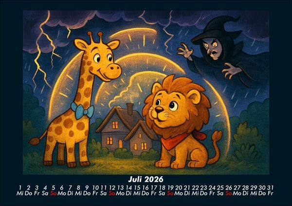 Produktbild: Nala & Buschi in m&auml;rchenhaften Welten 2026 Fotokalender DIN A5