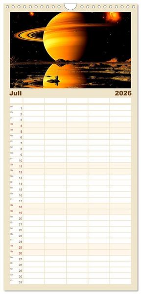 Produktbild: Familienplaner 2026 - Was heute noch wie ein M&auml;rchen klingt ... mit 5 Spalten (Wandkalender, 21 x 45 cm) CALVENDO
