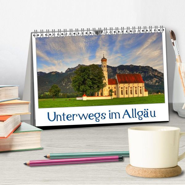 Produktbild: Unterwegs im Allg&auml;u (Tischkalender 2026 DIN A5 quer), CALVENDO Monatskalender