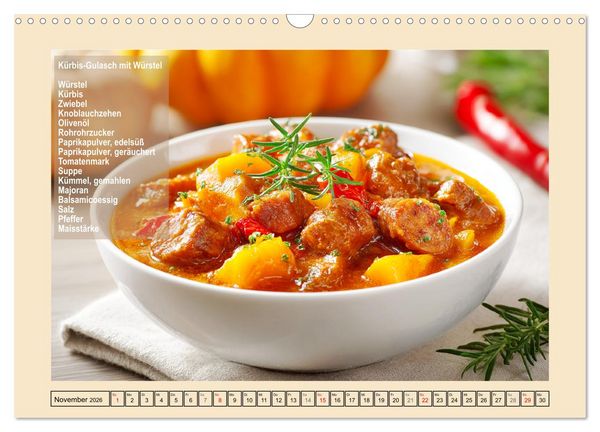 Produktbild: K&uuml;rbis-Freestyle-Kochen. Zutaten und Ideen. Mach dein Gericht daraus! (Wandkalender 2026 DIN A3 quer), CALVENDO Monatskalender