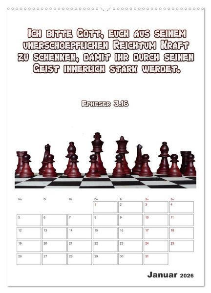Produktbild: drei.sechzehn - Der Jesus Kalender (Wandkalender 2026 DIN A2 hoch), CALVENDO Monatskalender