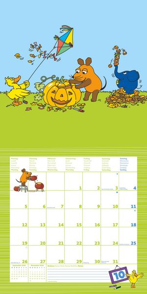 Produktbild: Die Maus 2026 - Broschürenkalender 30x30 cm (30x60 geöffnet) - Kalender mit Plat