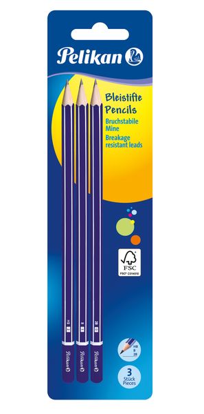 Pelikan Bleistifte in 2B/B/HB, 3er Set