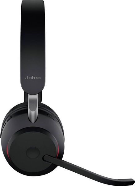 Produktbild: Jabra Evolve2 65 UC On Ear Headset Bluetooth&reg; Stereo Schwarz Lautst&auml;rkeregelung, Batterieladeanzeige, Mikrofon-Stummschaltung Telefon
