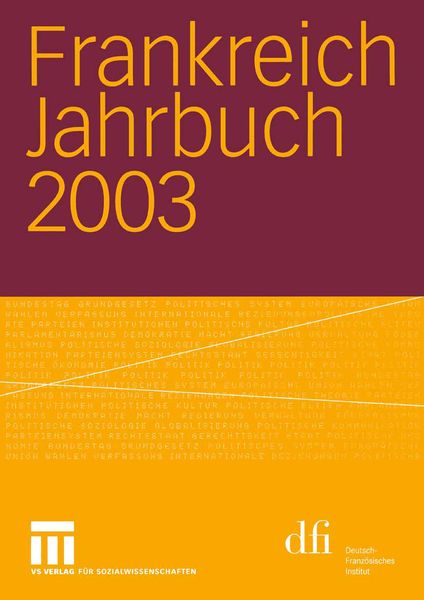 Produktbild: Frankreich Jahrbuch 2003