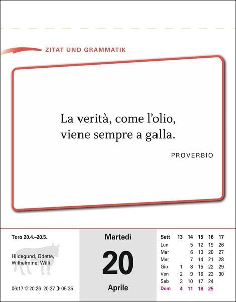 Produktbild: Italienisch Sprachkalender 2027 - Italienisch lernen leicht gemacht - Tagesabrei&szlig;kalender