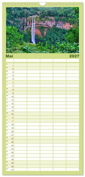 Produktbild: Familienplaner 2027 - Mauritius - Sch&ouml;nheit im Indischen Ozean mit 5 Spalten (Wandkalender, 21 x 45 cm) CALVENDO