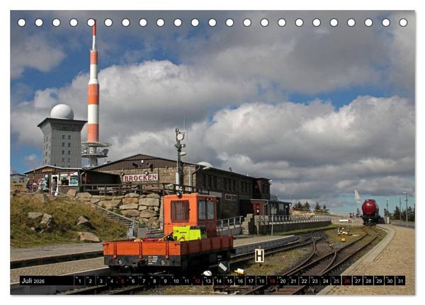 Produktbild: Die Brockenbahn - Mit Volldampf durch den Harz (Tischkalender 2026 DIN A5 quer), CALVENDO Monatskalender