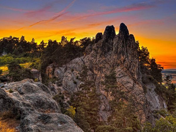 Produktbild: CALVENDO Puzzle Ein Motiv aus dem Kalender Der Harz, Naturschutzgebiet Teufelsmauer | 1000 Teile Lege-Gr&ouml;&szlig;e 64x48cm Foto-Puzzle f&uuml;r gl&uuml;ckliche Stunden