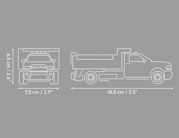Produktbild: COBI 24659 - RAM 3500 Dump Truck, Bausatz 1:35, 296/1 Klemmbausteine
