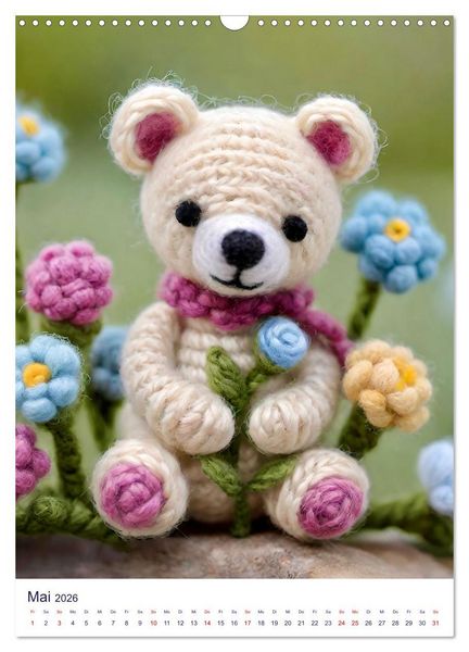 Produktbild: Teddys aus Wolle (Wandkalender 2026 DIN A3 hoch), CALVENDO Monatskalender